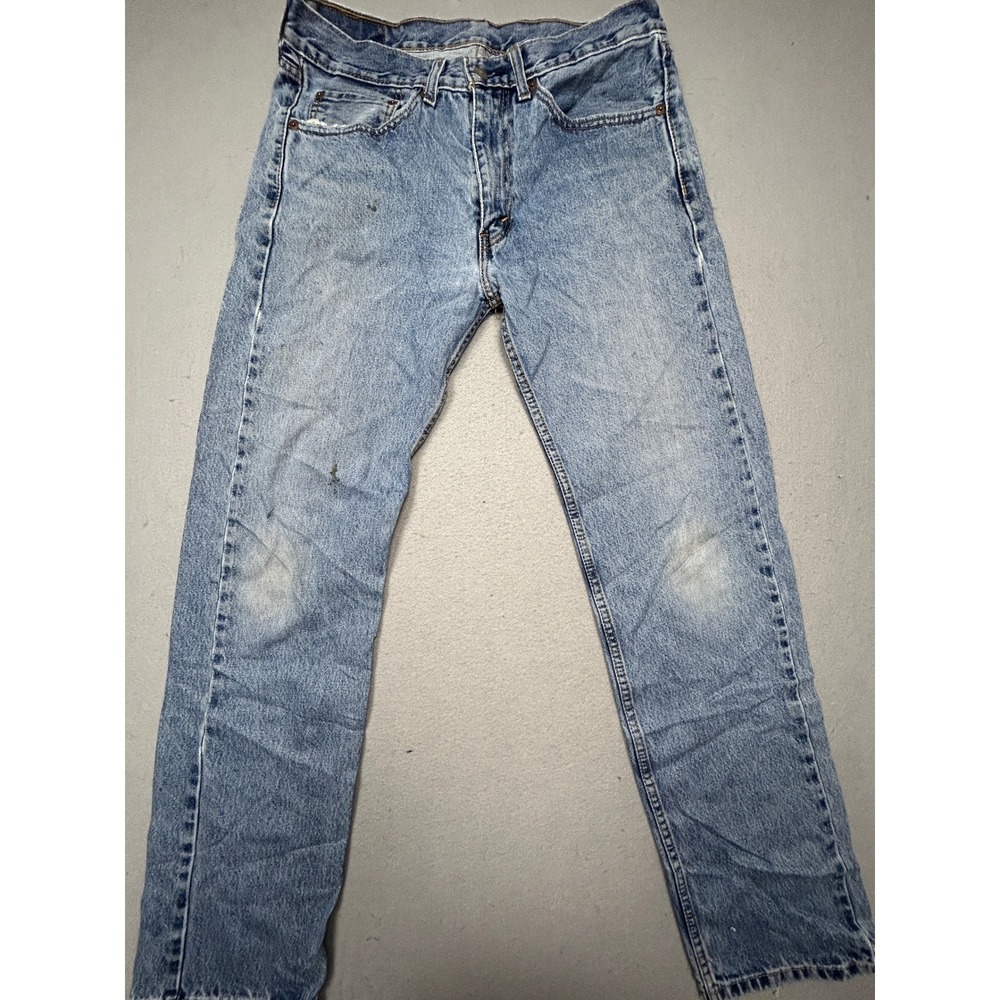Levi's 505 Regular Fit Cotton Denim Light Wash Blue W34 L34 Mens